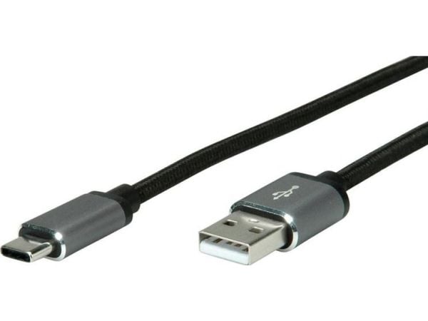 ROLINE 11029029, 3 m, USB A, USB C, USB 2.0, 0,48 Gbit/s, Sort, Sølv