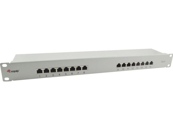 Equip 326317, 10/100/1000Base-T(X), Gigabit Ethernet, 1000 Mbit/s, RJ-45, Cat6, Grå