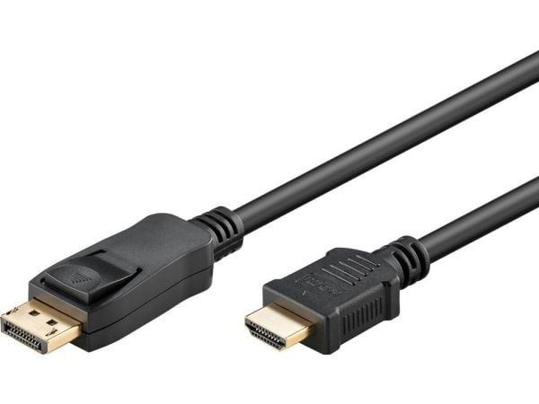 Goobay 64836, 2 m, DisplayPort, HDMI-tyyppi A (vakio), Uros, Uros, Suora