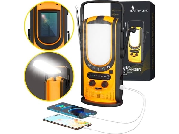 Extralink EX.31254, 6000 mAh, Lithium-Ion (Li-Ion), 3,7 V, Sort, Gult