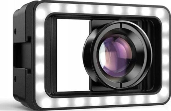Apexel mobil makroobjektiv 100 mm HD + LED-lampe 40 / CRI 95+ / APL-HB100FL23
