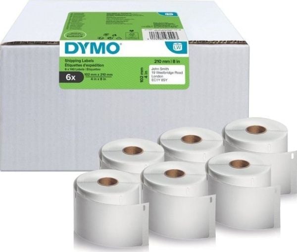 DYMO 2177565, Hvit, Selvklebende etikett, Stanset etikett, Direkte termisk, Universal, Rektangel
