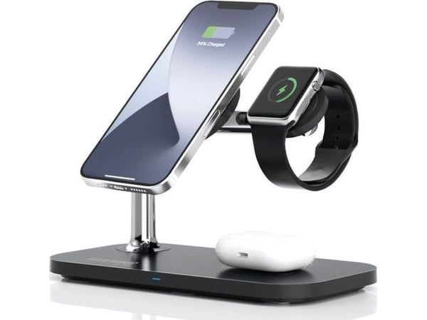 RealPower ChargeAIR Mag, Innendørs, USB, Trådløs lading, Sort