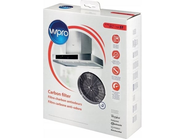 Whirlpool CHF 57, liesituuletin, suodatin, musta, Whirlpool, AKR 039 G BL, AKR 037 G BL, AKR 036 G BL, AKR 758 IXL, 2 kpl, 2 kpl