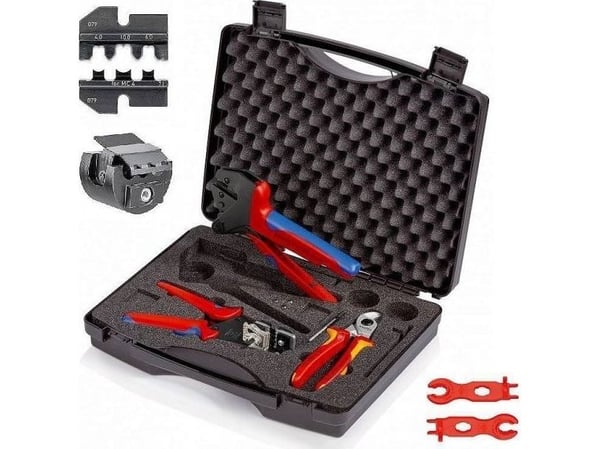 Knipex 97 91 04 V02, Blå, Rød, Gult, 280 mm, 80 mm, 2,01 kg, 7 verktøy