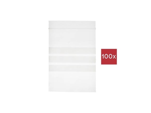TRU COMPONENTS trykklukningspose med tekstetiketter (L x B) 120 x 80 mm transparent polyetylen, 100 stk