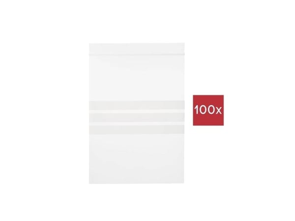 TRU COMPONENTS trykklukkepose med tekstetiketter (L x B) 170 x 120 mm transparent polyetylen 100 stk