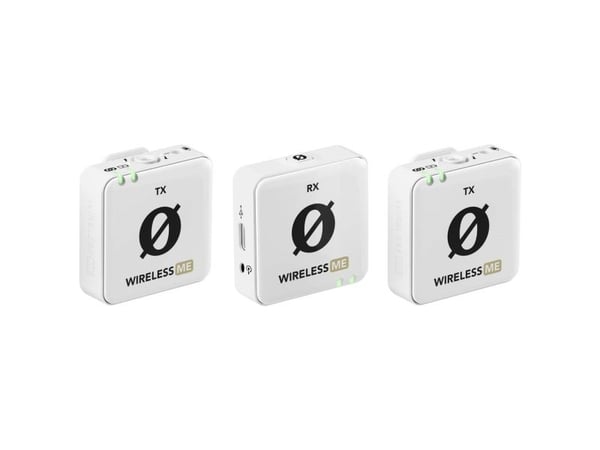Rode RØDE Wireless ME Dual White - kompakt trådløst mikrofonsystem med to sendere for opptak i to kanaler