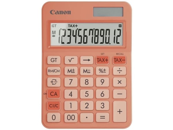Canon LS-125KB - Skrivebords-regnemaskin - 12 cifre - solpanel, batteri - oransje