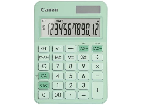 Canon LS-125KB - Skrivebordskalkulator - 12 sifre - solpanel, batteri - grønn