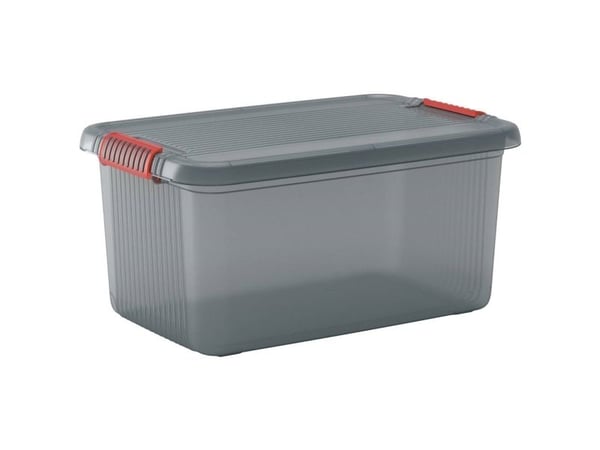 KIS 237047 oppbevaringsboks K latch, kan stables (B x H x D) 590 x 280 x 390 mm røykgrå, transparent 1 stk