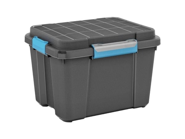 KIS 237440 Oppbevaringsboks Scubba Stabelbar (B x H x D) 495 x 340 x 390 mm Gråblå, Svart 1 stk KIS 237440 Oppbevaringsboks Scubba Stabelbar (B x H x D) 495 x 340 x 390 mm Gråblå, Svart 1 stk
