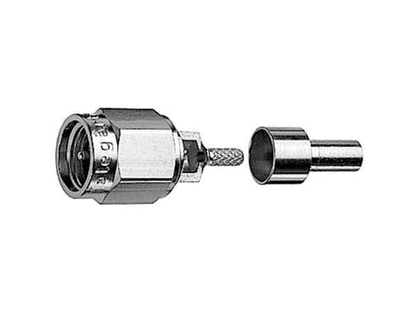 Telegärtner J01150B0601 J01150B0601 SMA-liitin Pistoke, suora 50 Ω 1 kpl