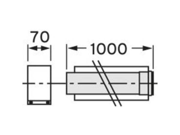 Vaillant Forlængerrør - 1.0m f.vc 506 303203