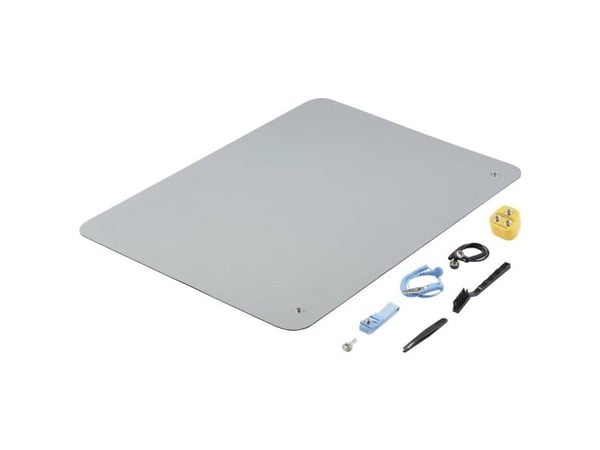 TRU COMPONENTS TC-12494244 ESD-mattesett grå (L x B x H) 650 x 500 x 2 mm 1 sett