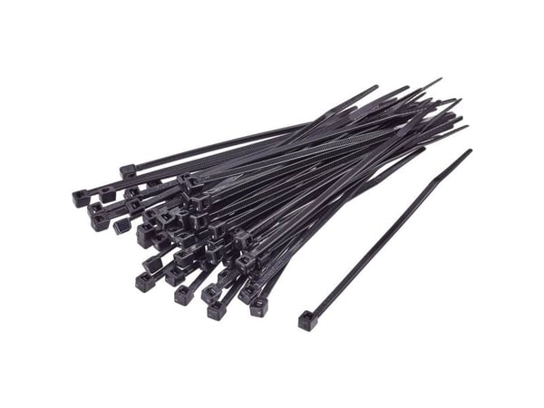 TRUKOMPONENTIT TC-11919740 TC-BT-450-7,6-UVB Nippuside 450 mm 7,6 mm Musta UV-stabiloitu 100 kpl