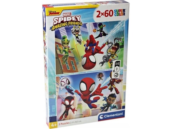 Clementoni Spidey & His Amazing Friends, 60 stykker, Komikk, 4 år