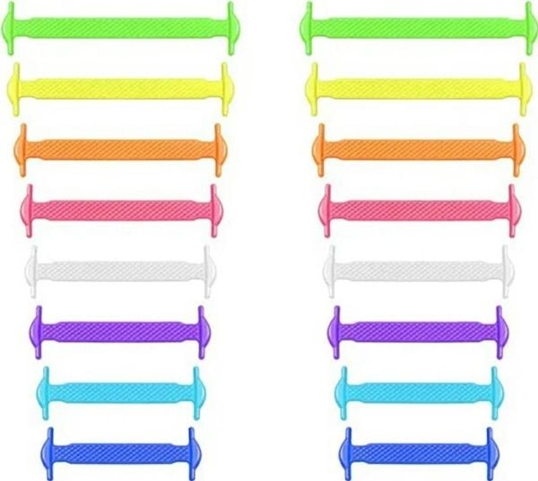ATL DA10B silikon-snøresnor uten knyting rainbow