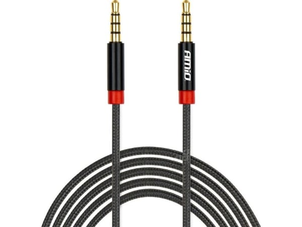 AMiO aux mini jack 3.5mm punottu kaapeli 200cm amio-03270 amio-03270