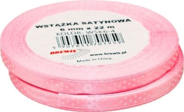 BREWIS satengbånd med prikker 6mm WSK6-4 Brewis