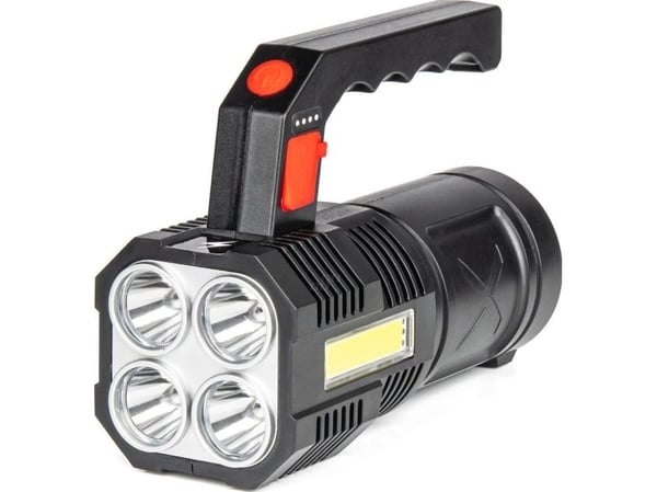 AMiO ladattava taskulamppu 4led + cob 1200mah amio-03273 AMiO ladattava taskulamppu 4led + cob 1200mah amio-03273