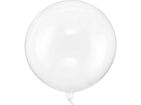 PartyDeco ORB16-1, Lekeballong, Gjennomsiktig, Monokromatisk, Bursdag, Rund, 40 cm