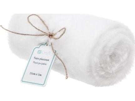 DP Craft pløg / plysj DPCRAFT 15 cm x 1 m hvit Dalprint