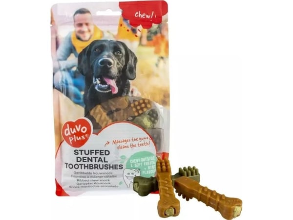 Duvo+ tannpleie-snacks til hunder tannbørstesmak 8 cm 394 g