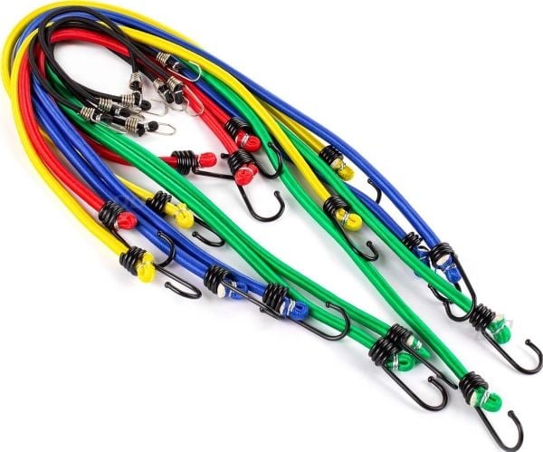 AMiO elastiske gummistropper for sikring av bagasje sett 12 stk amio-02836