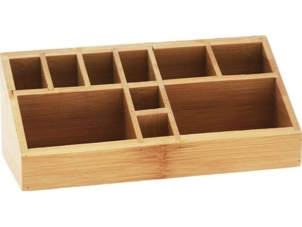Eleganza organiser til kosmetikk i bambus, 23 x 9 x 8,5 cm
