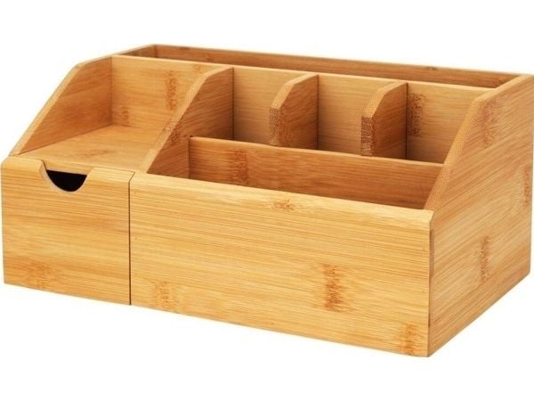 Eleganza oppbevaringsboks/organizer til kosmetikk i bambus 24 x 15 x 11 cm