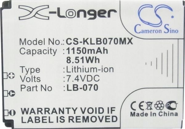 Cameron Sino batteri type LB-070/LB070 til Kodak Pixpro
