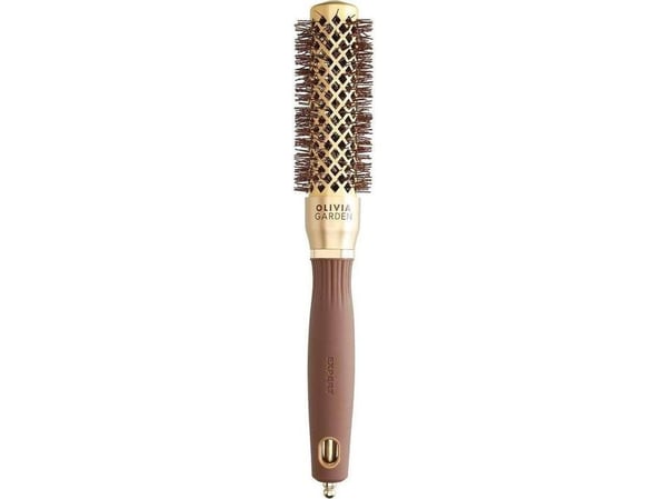 Hårbørste for føntørking Olivia Garden Expert Blowout Shine Gold&Brown 25 mm