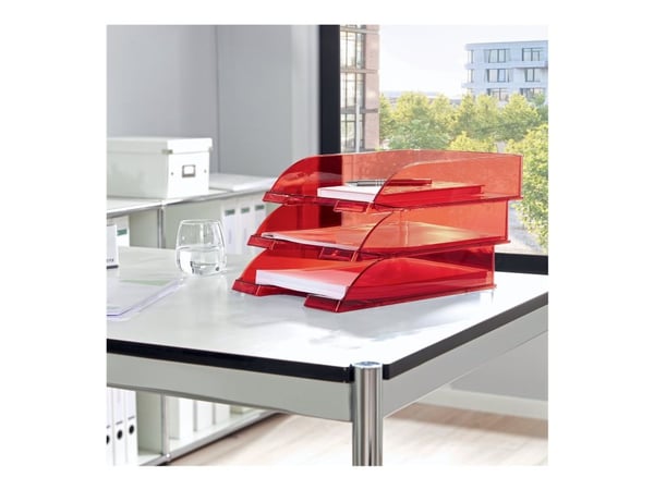 Leitz 52260028, Polystyreeni, Punainen, Läpinäkyvä, 255 x 357 x 70 mm, 280 g, A4
