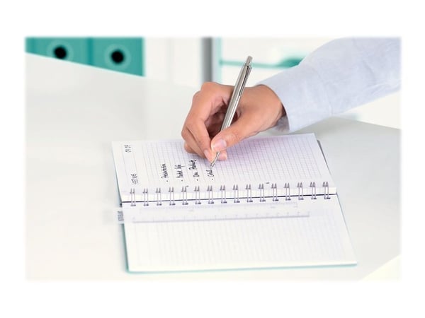 Leitz WOW A5 - Notisbok - spiralbundet - 80 ark - rutet - metallic ice blue cover - polypropylen (PP)