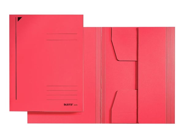 Leitz - 3-fliksmappe - for A3 (297 x 420 mm) - kapasitet: 250 ark - rød