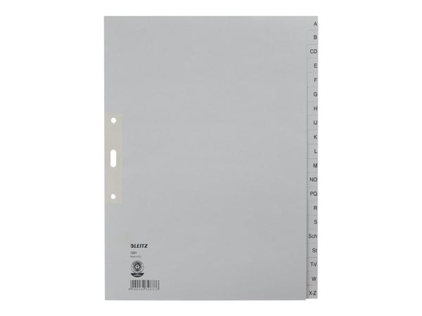 Leitz - Inndeler - 20 deler - fortrykt: A-Z - for 240 x 300 mm - grå