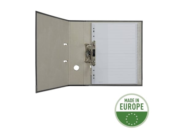 Leitz - Inndeler - 20 deler - fortrykt: A-Z, 1-20 - for A4 (210 x 297 mm) - med fliker - grå