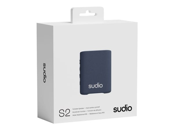 Sudio S2 - Kaiutin - kannettava - langaton - Bluetooth - 20 Watt (Yhteensä) - sininen - sininen
