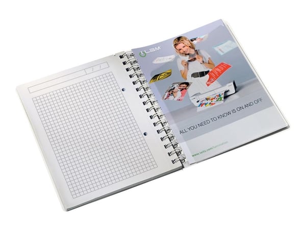 Leitz WOW A5 - Notisbok - spiralbundet - 80 ark - rutet - metallic ice blue cover - polypropylen (PP)
