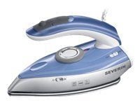 SEVERIN BA 3234 - Reisedampstrykejern med automatisk slukking - såleplate: rustfritt stål - 1000 W - blå/sølv