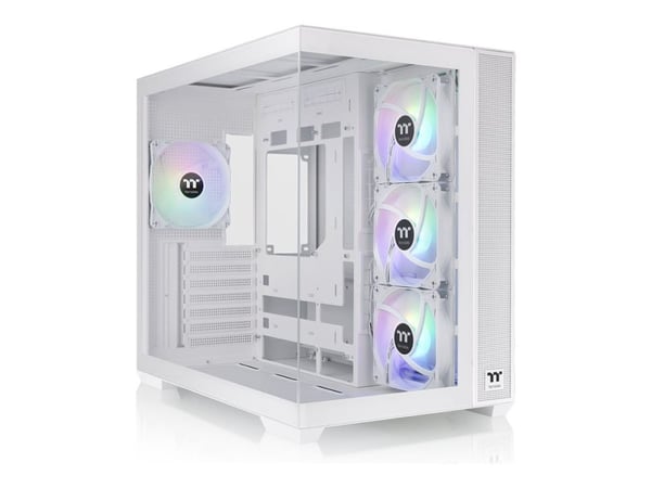 Thermaltake View 380 TG ARGB - Mid tower - ATX - sidepanel med vindu (herdet glass) - ingen strømforsyning (PS/2) - snø - USB/lyd