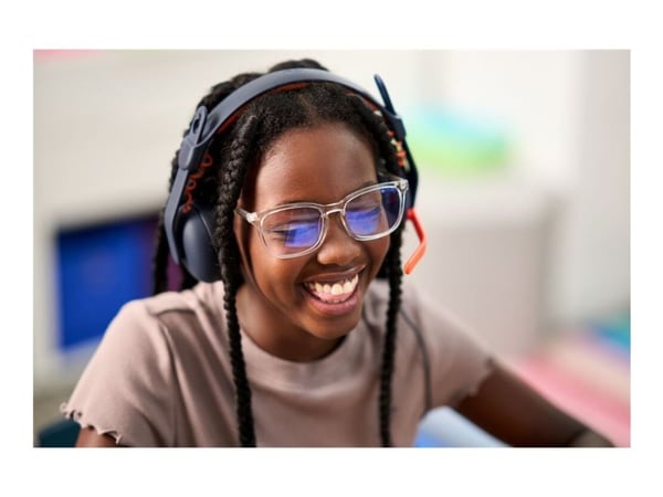 Logitech Zone Learn Wired On-Ear Headset for Learners, 3.5mm AUX - Hodetelefoner med mikrofon - on-ear - erstatning - kablet - 3,5 mm jakk