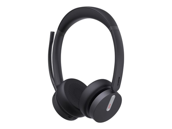 Yealink BH70 Dual - Hodesett - on-ear - Bluetooth - trådløs - USB-C via Bluetooth-adapter - svart - Optimert for UC