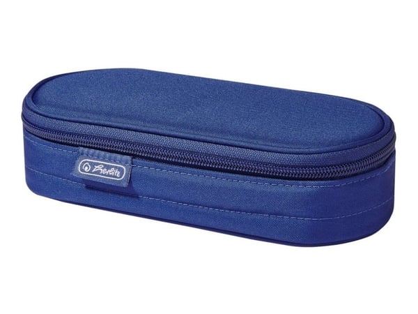 Herlitz Etui, Pehmeä lyijykynäkotelo, Polyesteri, Sininen, Yksivärinen, Vetoketju, 90 mm