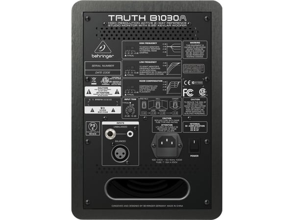 Behringer TRUTH B1030A, 2-veis, 1.0 kanaler, Koblet med ledninger (ikke trådløs), 50 - 20000 Hz, 10000 O, Sølv