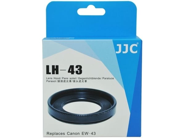JJC LH-43, Canon EW-43, E-tilpasning, Sort, Aluminium, 10g, 46mm