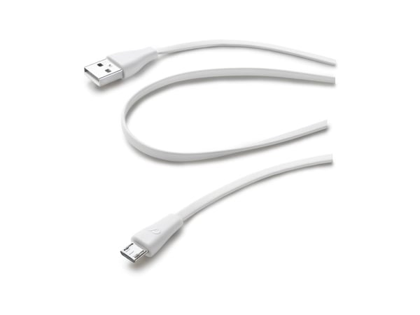 Cellularline 8018080190919, 1 m, USB A, Micro-USB B, Hvit