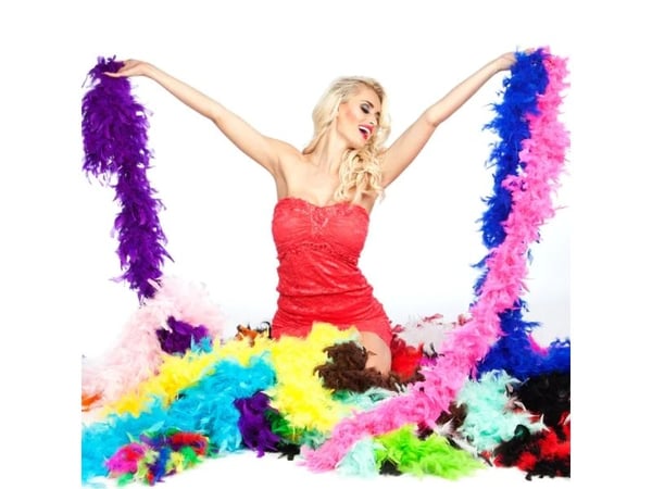 Boland 52705, Naamiaispukuun boa, Aikuinen, Ei sukupuolirajoitusta, Puuvilla, Feather, musta, 80 g