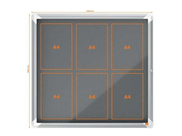Nobo 1915328, Innendørs, Grå, Aluminium, Aluminium, Grå, 4 mm